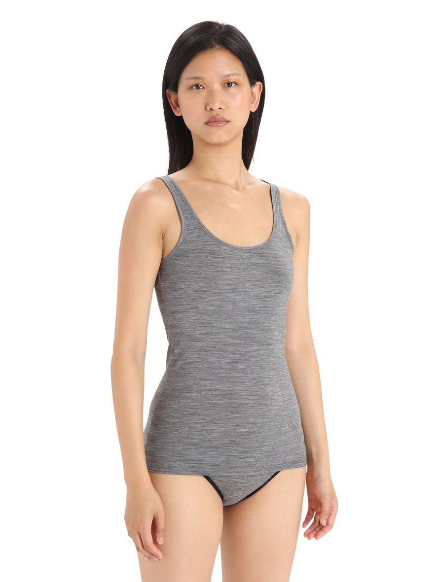 Icebreaker Merino Siren Tank Top Naisten Alusvaatteet Harmaat | FI 1715JPQJ